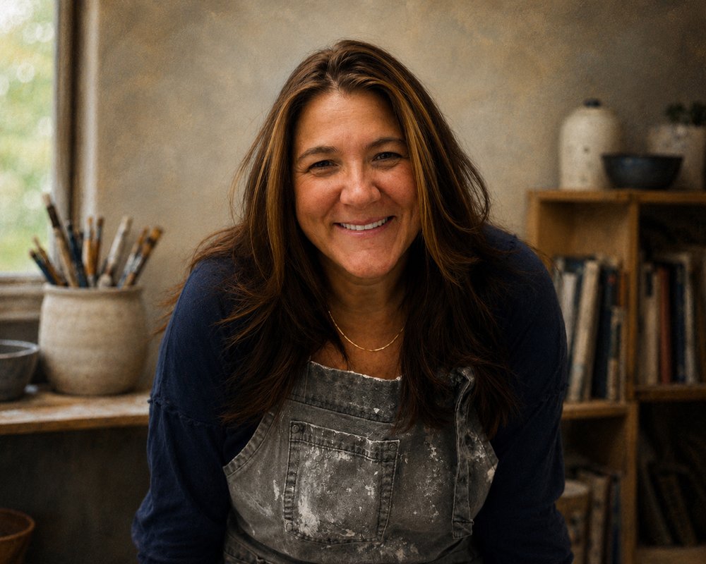 Andrea Alboretti-Colman, founder of Filoria, in her studio